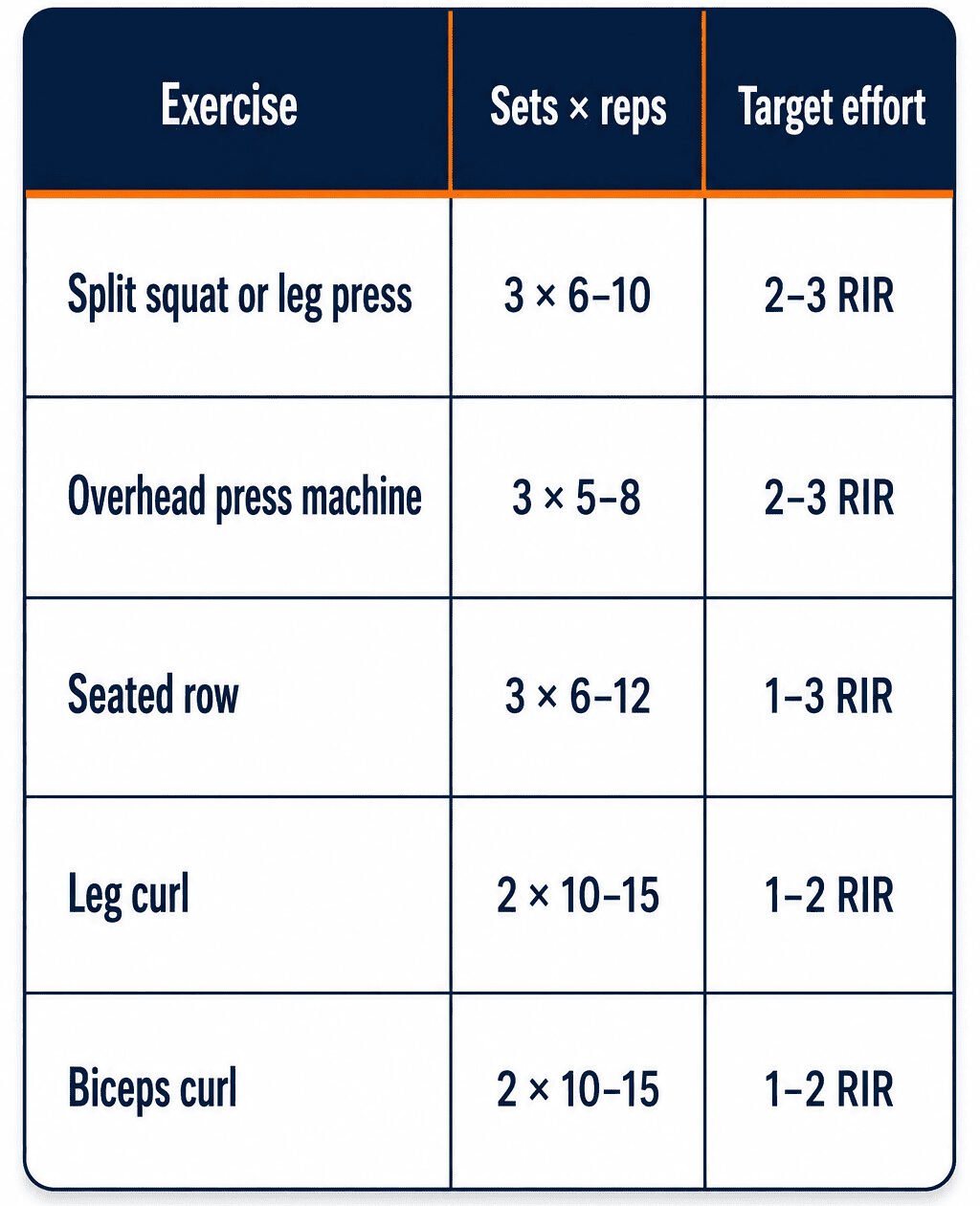 Beginner Strength and Hypertrophy Workout B