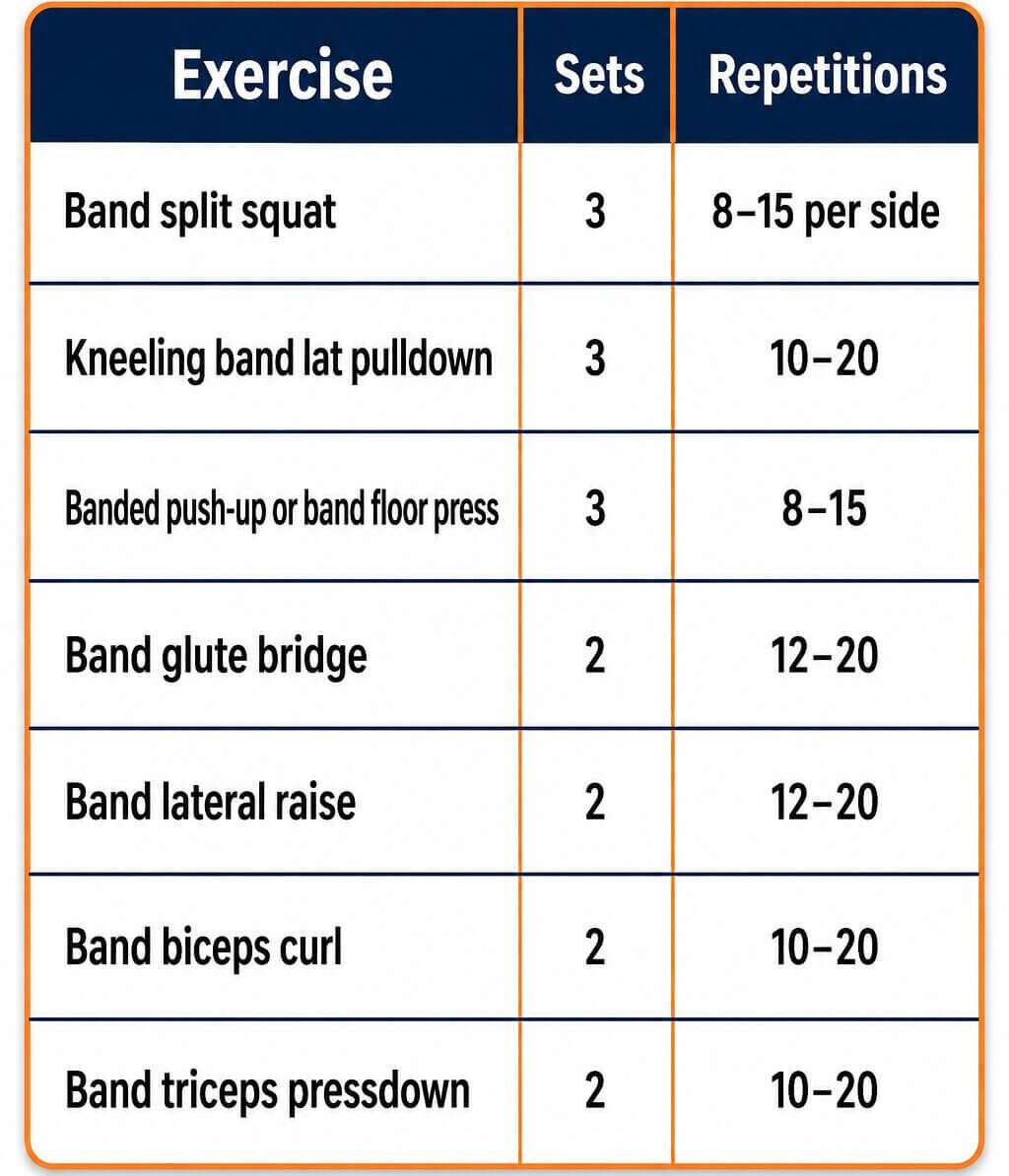 Full-Body Resistance Band Workout Plan B