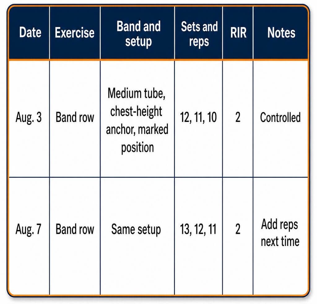 Track Progress With Resistance Bands