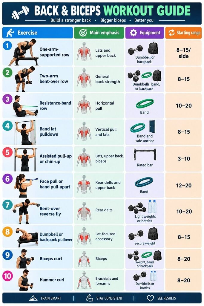 10 Pull Day Exercises at Home