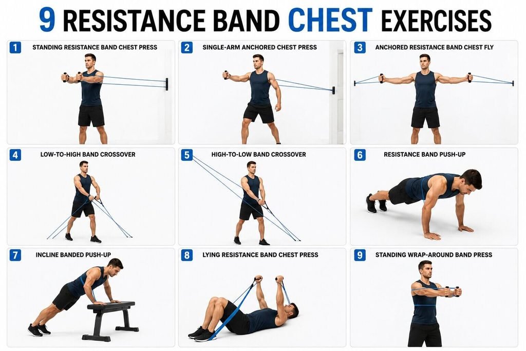 9 Resistance Band Chest Exercises