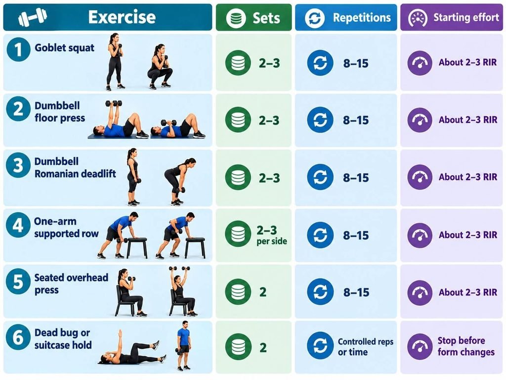 Dumbbell Workout A