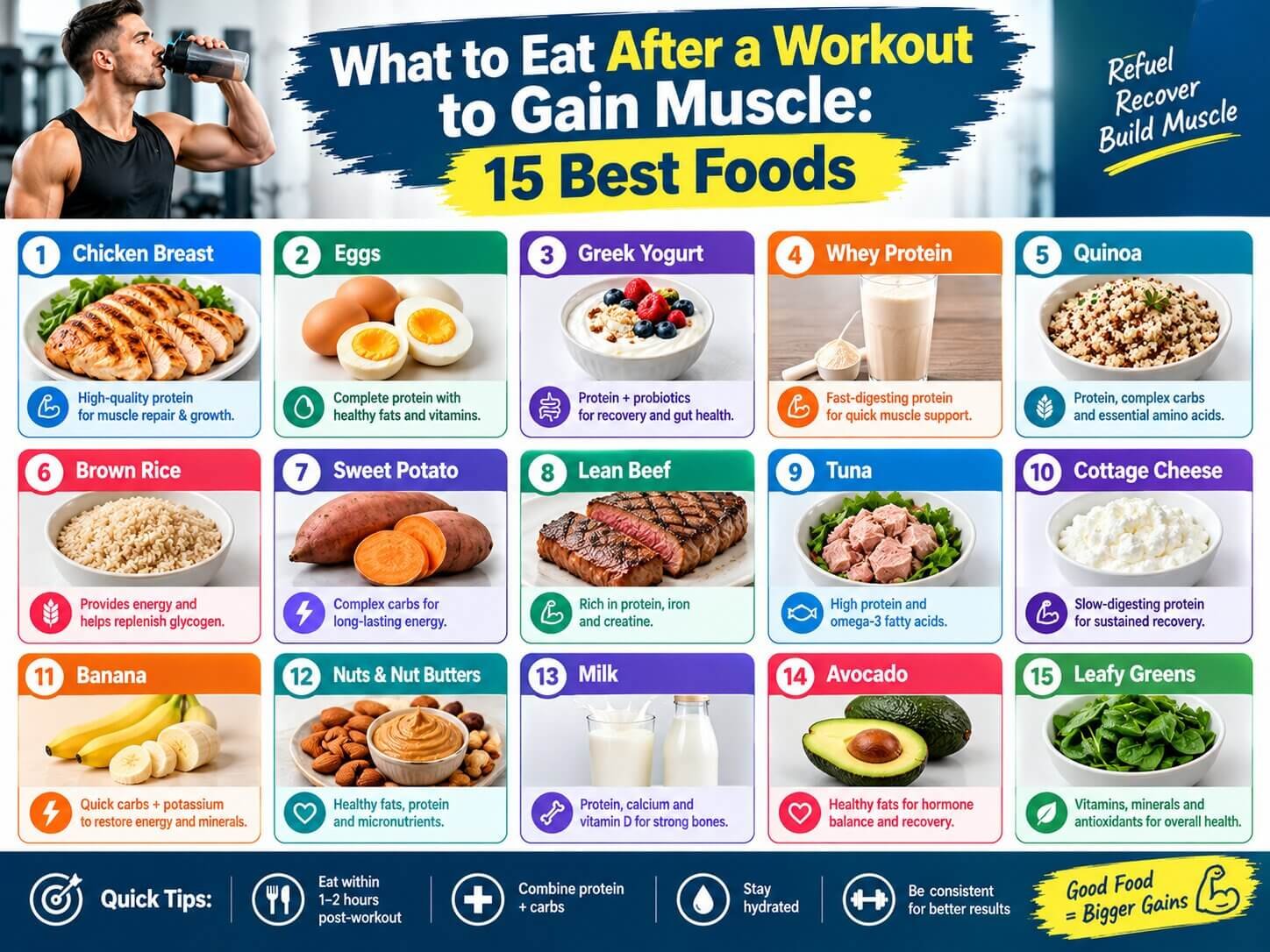 What to Eat After a Workout to Gain Muscle